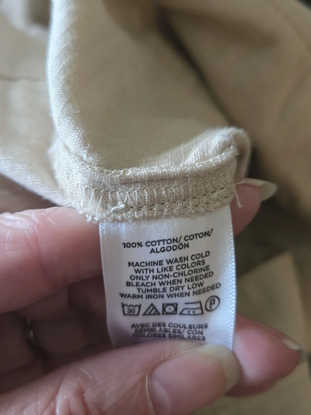 LOFT Utility Cotton Light Beige Button Front Jacket XS - Picture 4 of 6